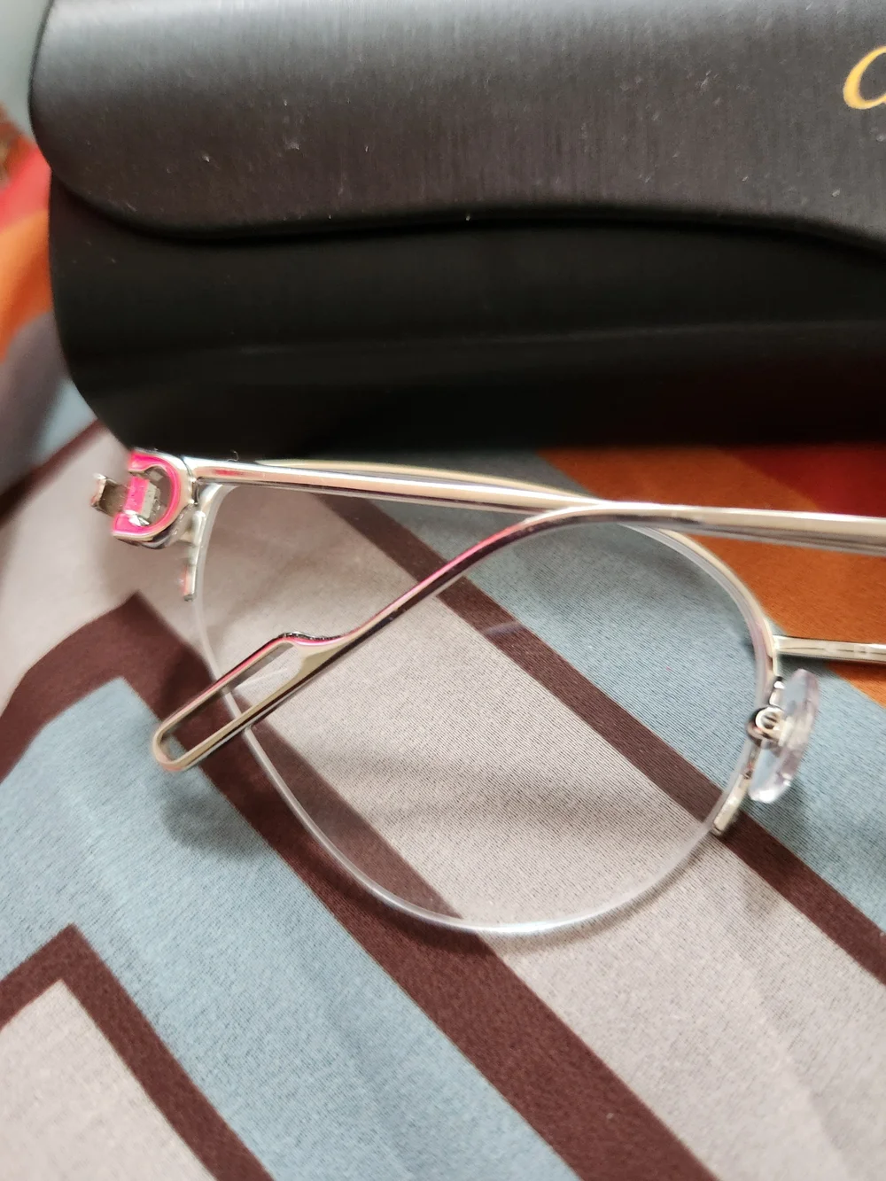 Cartier Silver Rimless Women’s Eyeglasses